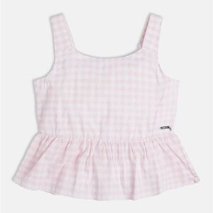 NWT Guess
Big Girls 7-16 Sleeveless Popeline Gingham Tank Pink/White